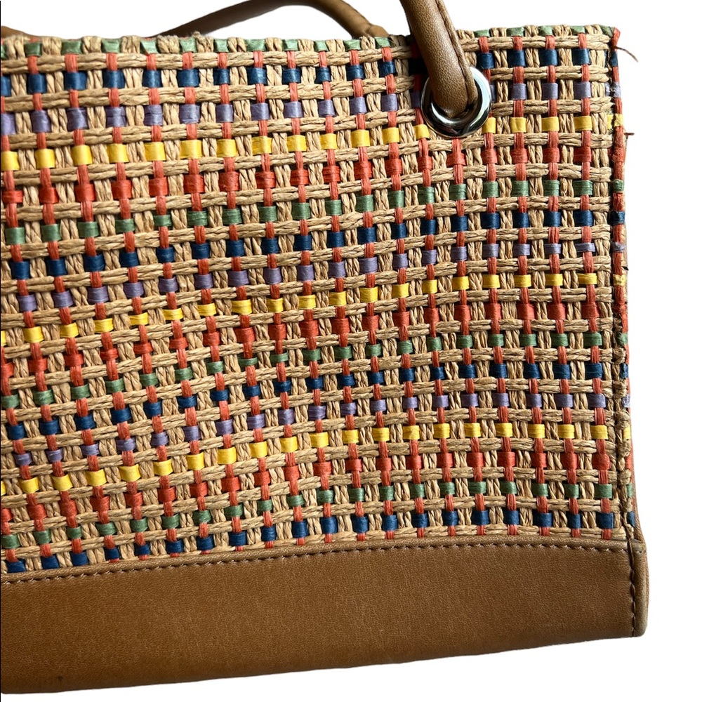Sag Harbor Multi-Color Wicker/Straw Spring-Style Handbag - Picture 3 of 11